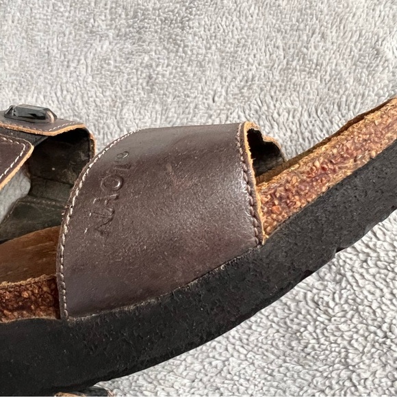 Naot  Michele Rhinestone Jewel Bejeweled Strappy Cork Comfort Sandal Silver Gray - Picture 9 of 15